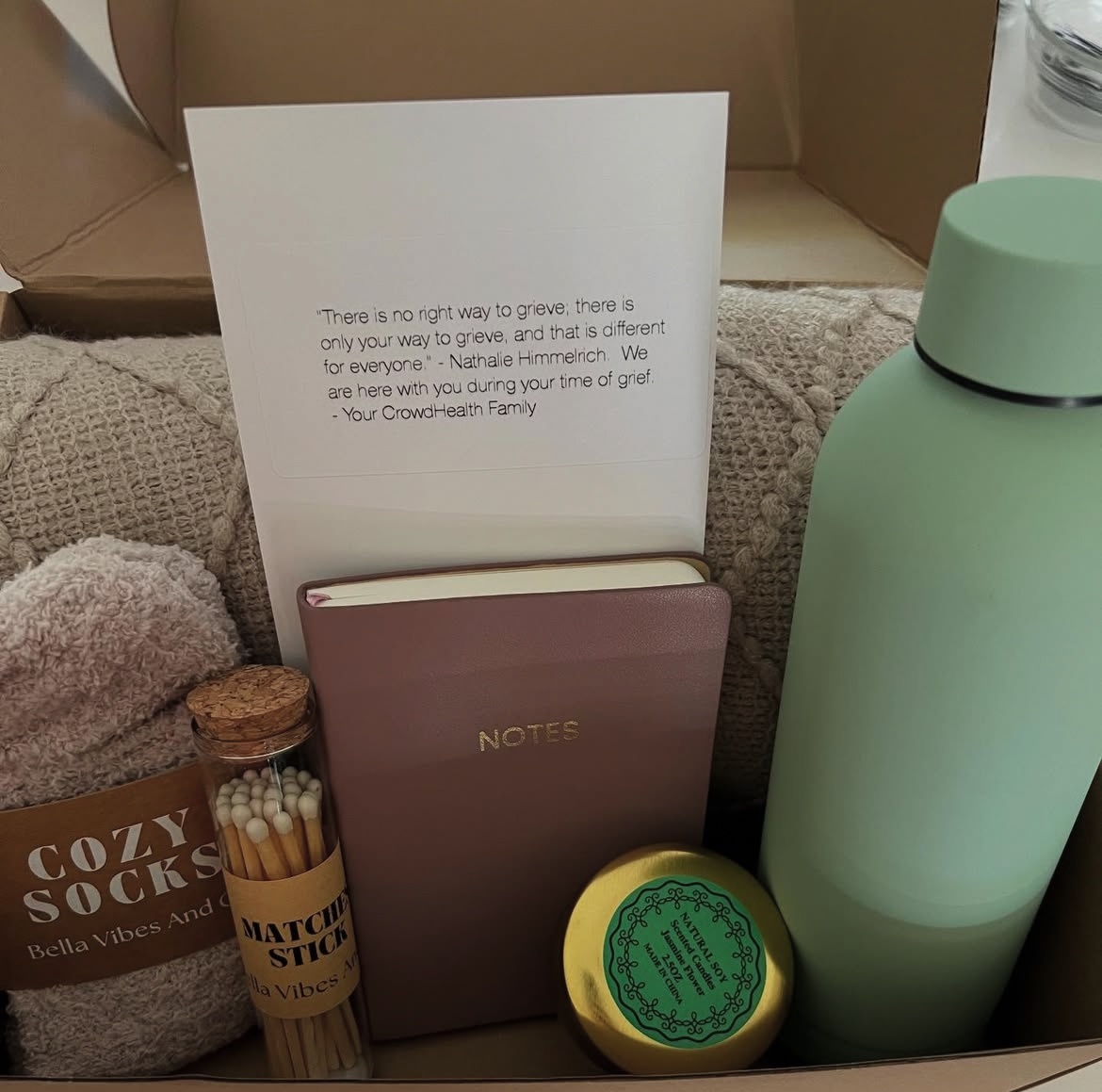 "When you leave traditional health insurance to try something new you feel a bit nervous. But when a miscarriage hits you and your new health company sends you this care package, you know you made the right decision.  Never in a million years would standard health insurance do