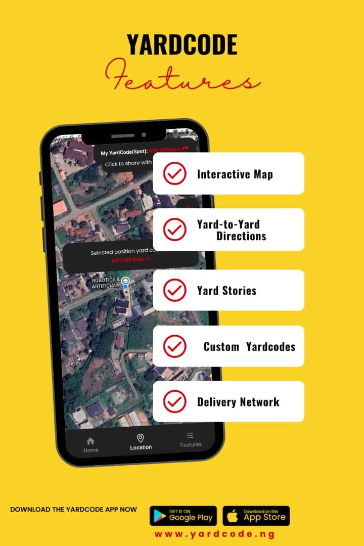 rain_inn_abu's tweet image. 🌐 CHECK YOURS NOW:
👉 Visit: yardcode.ng
📱 Download: YARDCODE App

🎯 FOR BUSINESSES:
Banks, logistics, delivery, emergency services, estate developers - YARDCODE is your competitive advantage!

God bless Nigeria! 🙏

#YARDCODE 
#Nigeria 
#Location 
#Revolution