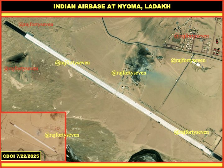 rajfortyseven's tweet image. #India’s #Nyoma airbase was recently in news.
The construction speed is extremely slow.
Only one machine will not be able to meet deadlines.
Need to hasten project & complete ASAP.
Also need more #MQ9 or #HALE #UAV #UCAV.