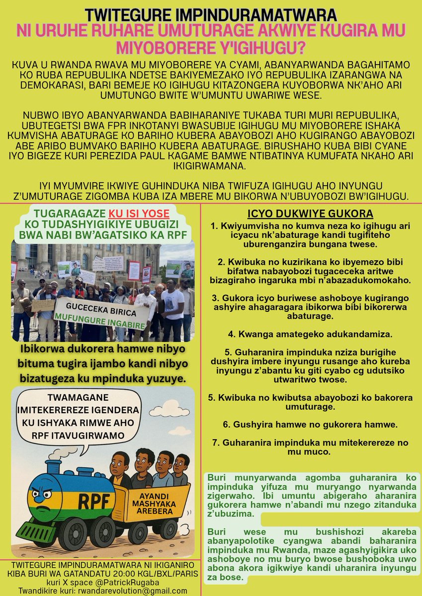 ngoger33's tweet image. Ikibazo u #Rwanda dufite ni ukugira ingirwaleta yasenye ibyibanze mu muryango nyarwanda.
Ikemura ibibazo abaturage batayisabye gukemura ikirengagiza ibibazo by&apos;ingutu bireba igihugu.

Dore ibyo abasenateri bagombye kwibandaho uyu munsi:
➡️Akazi gateza imbere urubyiruko…