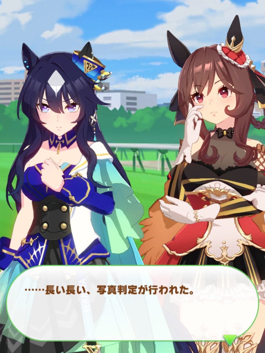 V_UMA_LOVE's tweet image. オルフェーヴルの有馬記念で8馬身差で勝つと固有2つ名が更新されたり
ヴィルシーナの秋華賞でハナ差でドンナに負けると特殊シナリオになったり
こういうウマ娘の史実での
細かいところ拘ってあるの好き