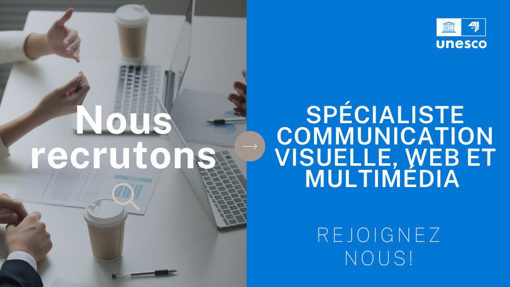 IIEP_UNESCO's tweet image. Le Bureau régional pour l'Afrique de l'IIPE-@UNESCO recrute un·e Spécialiste Communication visuelle, web et multimédia.
⏰Candidatez avant le 7 août : bit.ly/40xyRtr
*Seul·e·s les candidat·e·s ayant le droit de travailler au Sénégal peuvent présenter leur candidature.