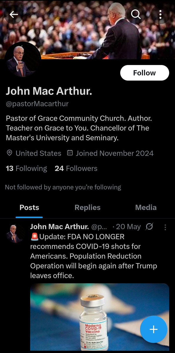 MelGibsonQ__'s tweet image. Please kindly follow this account. It was previously hacked, and showing support is the least we can do for a true patriot, a devoted teacher, and an ordained pastor @pastorMacarthur