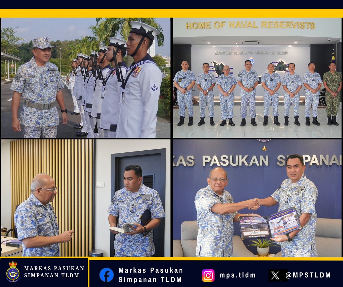 24 Jul – Panglima Pasukan Simpanan TLDM, Laksma Azhar bin Adam telah menerima kunjungan hormat daripada Ketua Pengarah Bahagian Mobilisasi Angkatan Simpanan (BMAS) yang baharu, Laksma Ts. Dr. Hisyam bin Harun.

facebook.com/share/1WeE8W5o…

<a href="/AzharAdam20/">Azhar Adam</a> <a href="/XBMASOfficial/">MK ATM - BMAS</a>