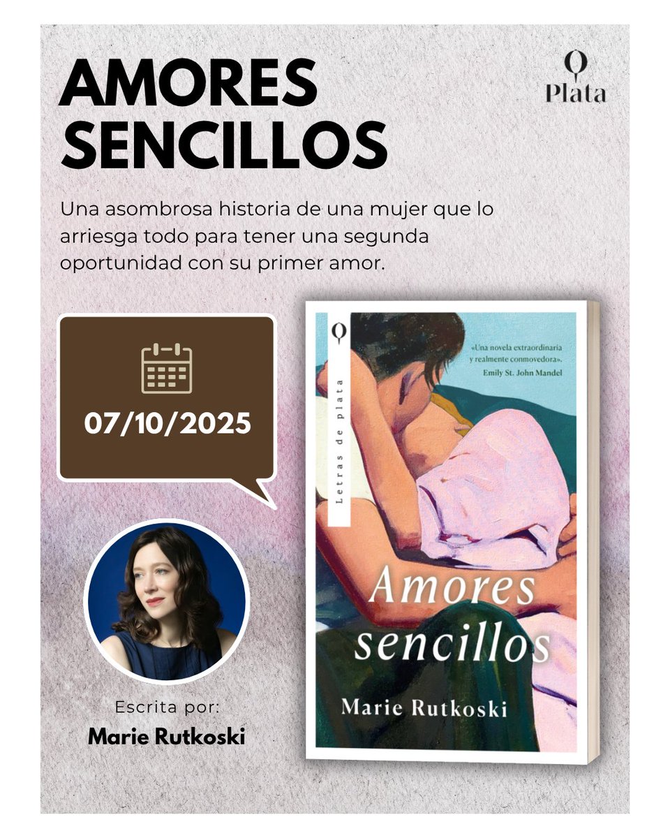 Plata Editores (@plataeditores) on Twitter photo ¡Marie Rutkoski se une a #LetrasDePlata!🍋🌼💜
Pronto publicaremos #AmoresSencillos de <a href="/marierutkoski/">Marie Rutkoski</a>, una apasionante historia de amor sobre el deseo, la amistad, los errores y la posibilidad de una segunda oportunidad.✨
📅¡7/10 a la venta!
✒️Traducción de Ignacio Gómez Calvo ¡Marie Rutkoski se une a #LetrasDePlata!🍋🌼💜
Pronto publicaremos #AmoresSencillos de <a href="/marierutkoski/">Marie Rutkoski</a>, una apasionante historia de amor sobre el deseo, la amistad, los errores y la posibilidad de una segunda oportunidad.✨
📅¡7/10 a la venta!
✒️Traducción de Ignacio Gómez Calvo