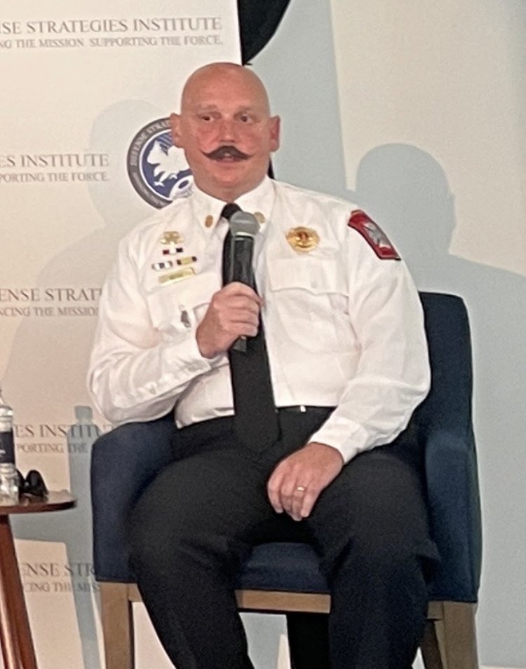 ArlingtonVaFD's tweet image. Lt Weeks participated in a panel of law enforcement leaders, where they shared strategies for protecting communities from explosive threats. The discussion addressed how agencies are adapting to emerging challenges such as drone technology, lone actors, & evolving threat tactics.