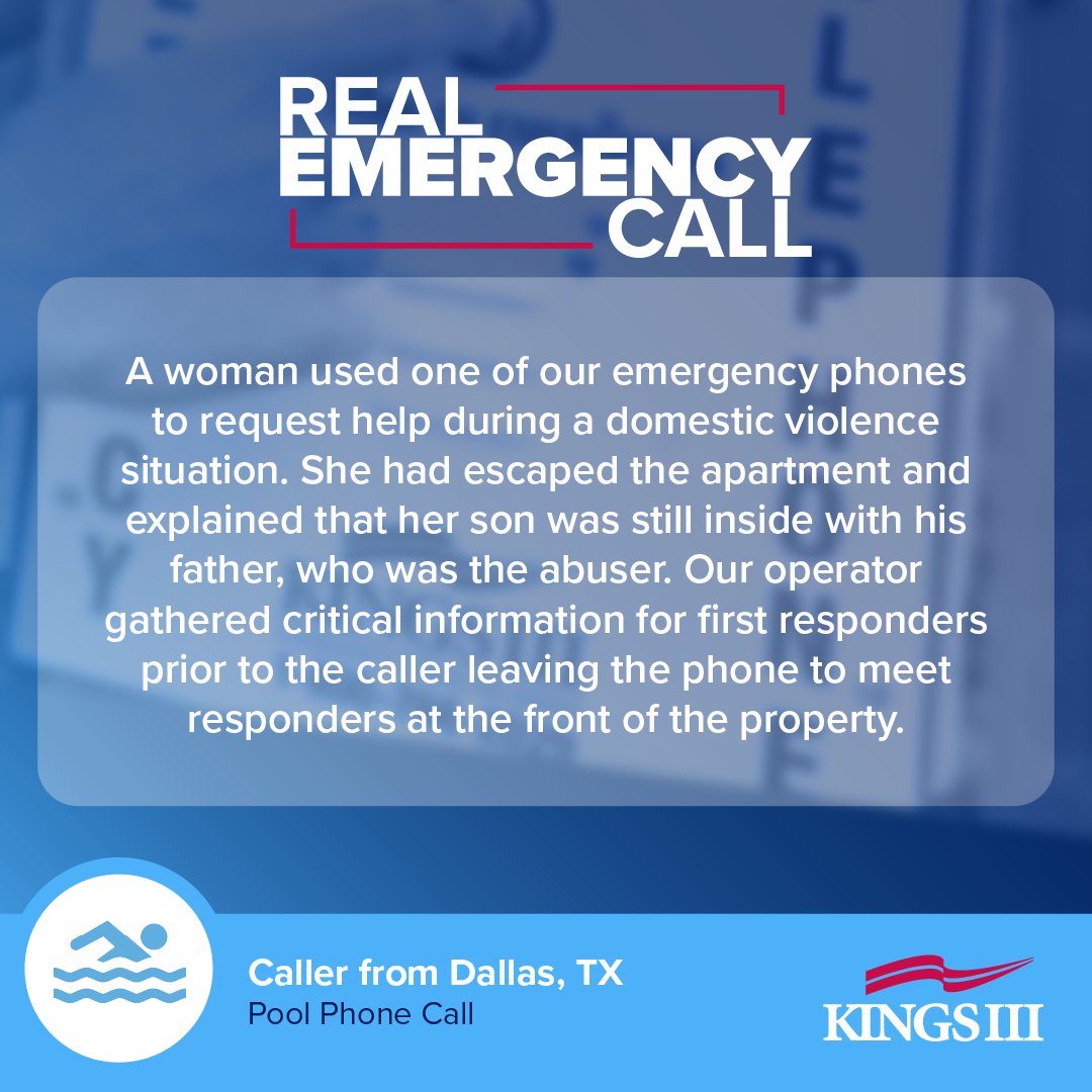 One of our emergency phones became a lifeline during a domestic violence situation at a Dallas-area apartment community.

See more real examples of how Kings III supports safety when it matters most:

kingsiii.com/real-emergency…
