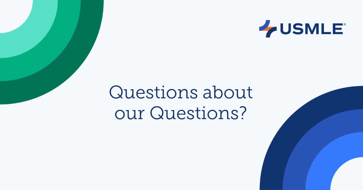TheUSMLE's tweet image. What questions do you have about the Step exams? We&apos;ll be answering them in our new USMLE examinee newsletter. Share your questions in the comments and sign up now for the newsletter! bit.ly/4iSkIOL #USMLE #MedTwitter #MedStudent