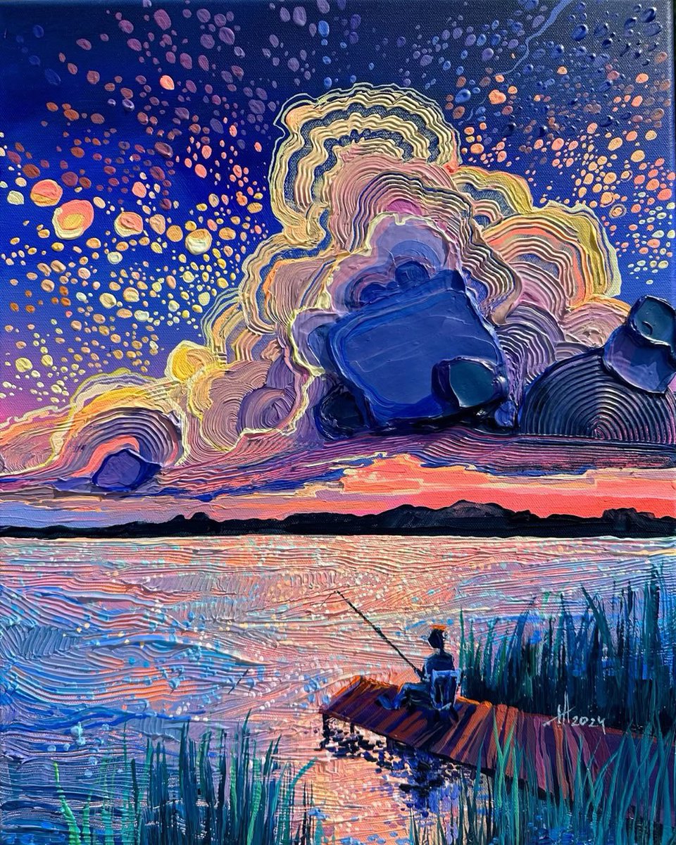 amtrusova's tweet image. acrylic, canvas 40*50 cm “fairy-tale starry sky” 2024
