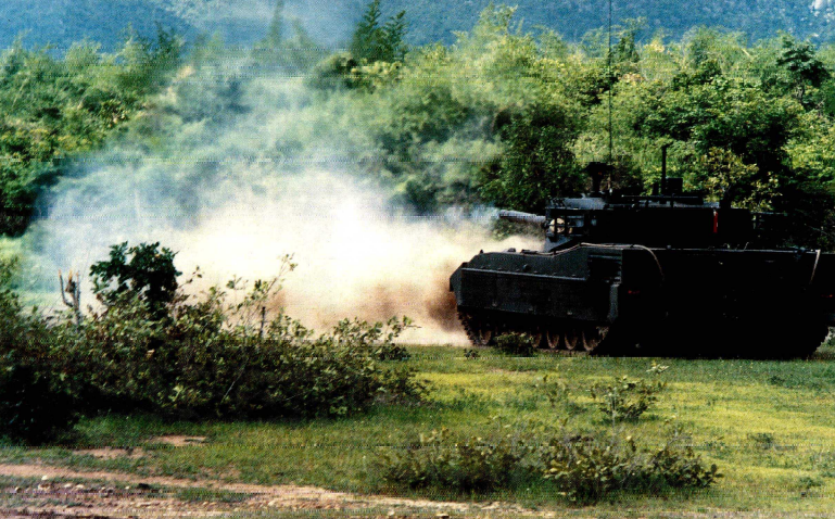 Italian OF-40 tank in Thailand for trials.