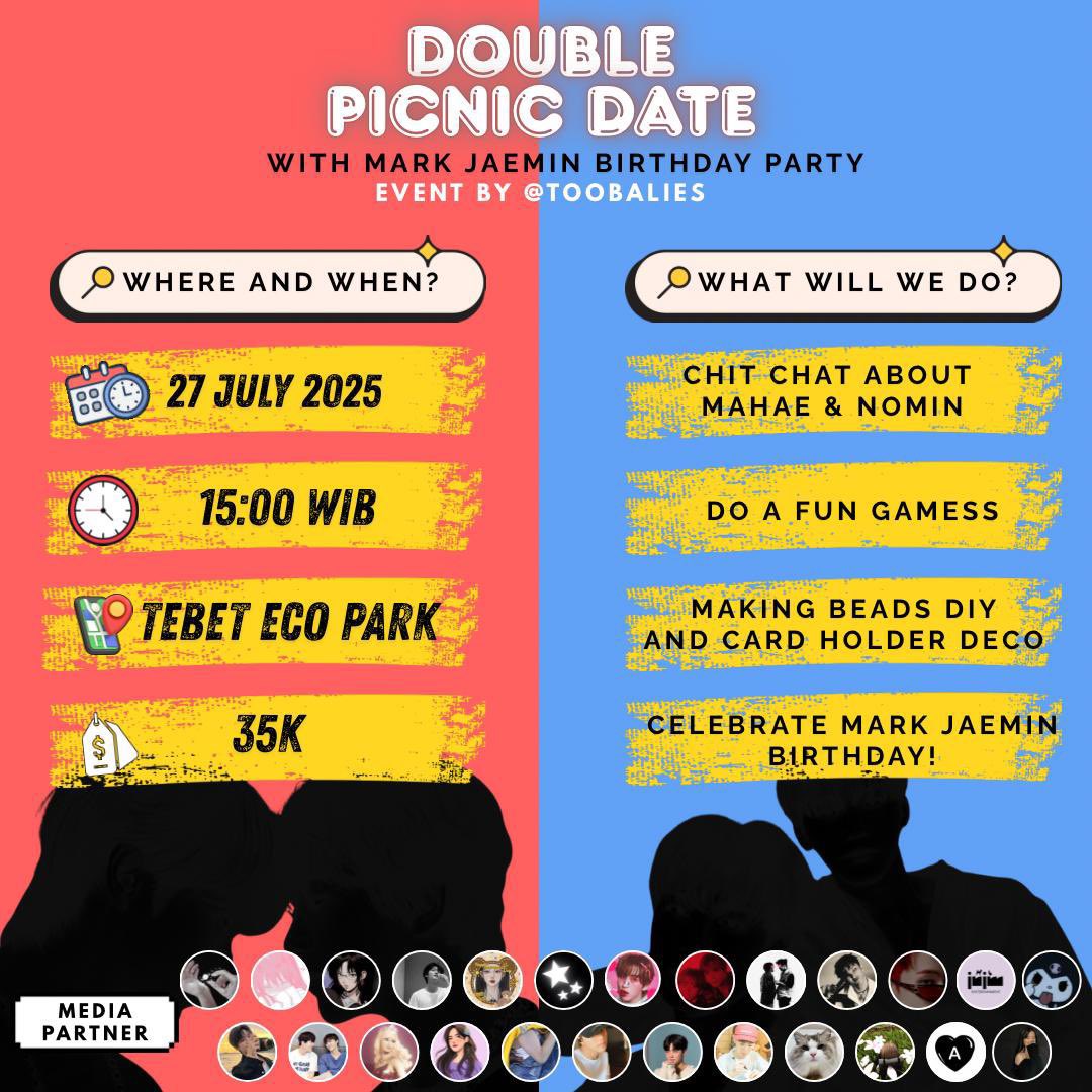 smooethly's tweet photo. ᡣ𐭩DOUBLE PICNIC DATE MAHAEIST x NOMINIST WITH BIRTHDAY PARTY MARK LEE AND JAEMIN NA by @toobalies ᡣ𐭩

📅 Sunday, 27 July 2025
⏰15.00
📍TEBET ECO PARK
💵 35k

⬇️LINK REGIST⬇️
https://t.co/lu1KcZDUAR 

✨Lets have fun and make a beautiful memories with mahaeist n’ nominist💛✨ https://t.co/eM3C0H4irr