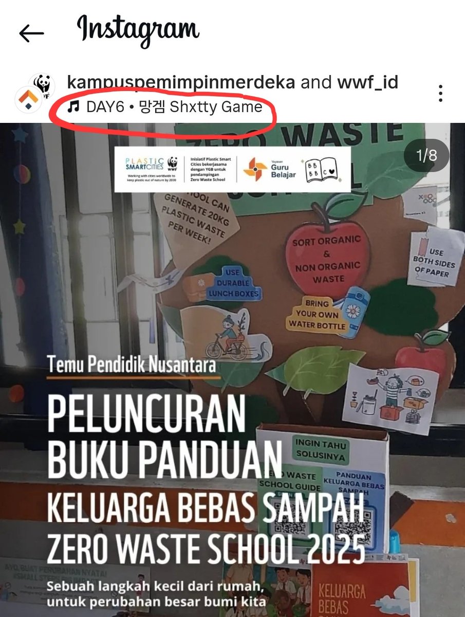 Btw mau pamer dikit, aku menyusun modul panduan keluarga Zero Waste buat programnya Yayasan Guru Belajar &amp; WWF Indonesia 💚 (Terus ngakak dikit liat postnya lagunya desik padahal ga request wkwkw 😂🍀)

Btw kalau mau download gratis ini ya 👇🏼
🔗 bit.ly/bukuZWS2025