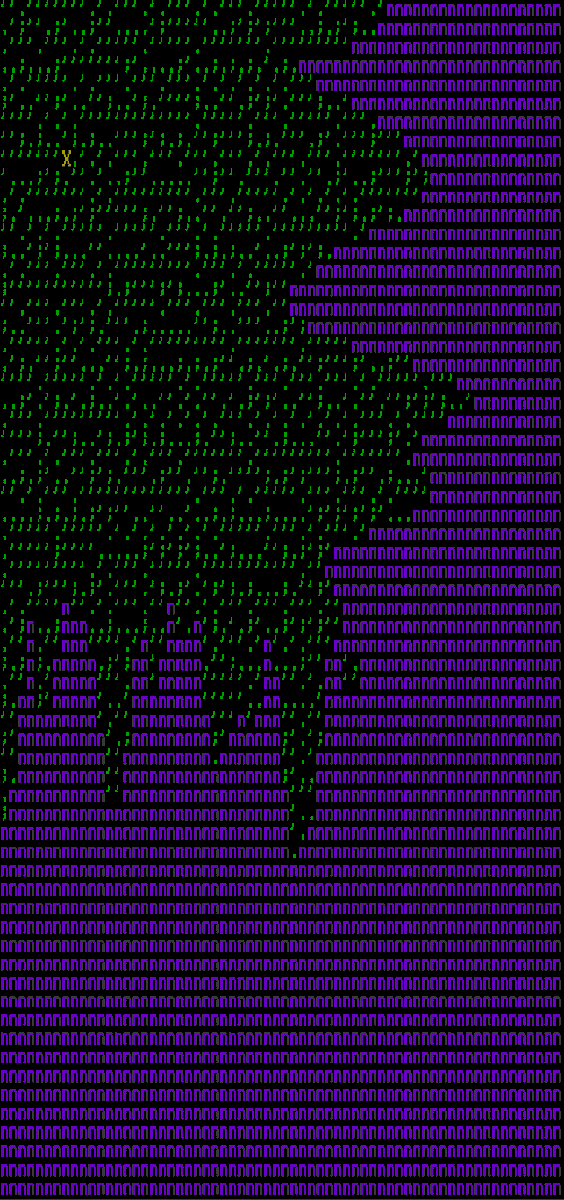 Generating lower maps of my world map.
#ASCII #WorldGeneration #MapGeneration #roguelike #indiegame #indiedev