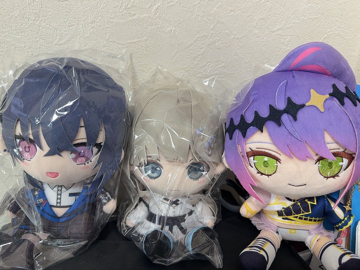 _Mizore_cos's tweet image. とりあえず並べてみたけど、トワ様の方が大きかった。モニター下には入らない……