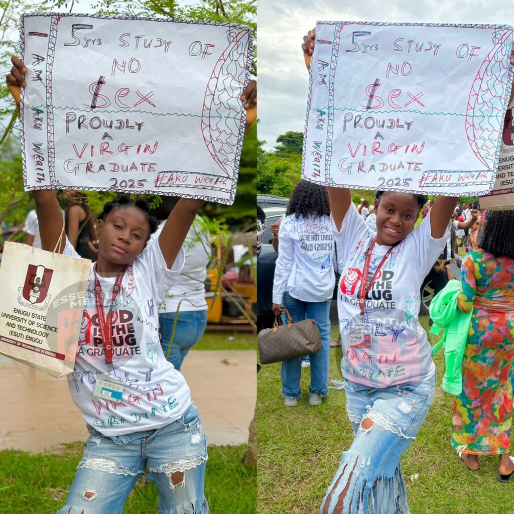 EsutEssentials's tweet image. After five years at ESUT, lady claims to have remained a 𝐯𝐢𝐫𝐠𝐢𝐧, stating she had no interactions with men, no romantic relationships, and no physical intimacy during her entire academic tenure