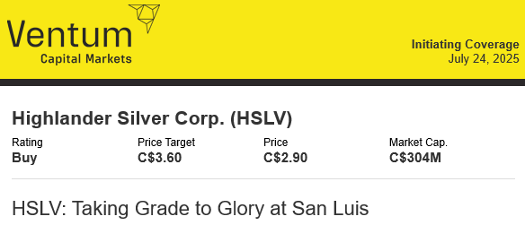 Highlander Silver Corp. TSX:HSLV $HSLV tweet media