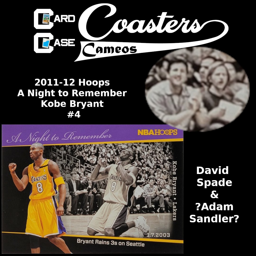 CardCoasters's tweet image. In honor of HAPPY GILMORE 2, that is dropping on Netflix this Friday, and since it is going to be loaded with Celebrity Cameo's we bring you this possible GEM of a Card and need your help!
We need confirmation on this courtside celebrity cameo card?!? We are pretty certain you…