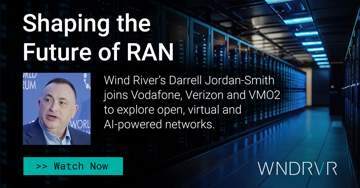 TelecomTV (@telecomtv) on Twitter photo <a href="/WindRiver/">Wind River</a>’s Darrell Jordan-Smith joined senior executives from Vodafone, Verizon and VM02 at this year’s DSP Leaders World Forum to explore open, virtual and AI-powered networks, highlighting Wind River’s pivotal role in shaping next-gen RAN innovation and progress.
▶️ Watch on <a href="/WindRiver/">Wind River</a>’s Darrell Jordan-Smith joined senior executives from Vodafone, Verizon and VM02 at this year’s DSP Leaders World Forum to explore open, virtual and AI-powered networks, highlighting Wind River’s pivotal role in shaping next-gen RAN innovation and progress.
▶️ Watch on