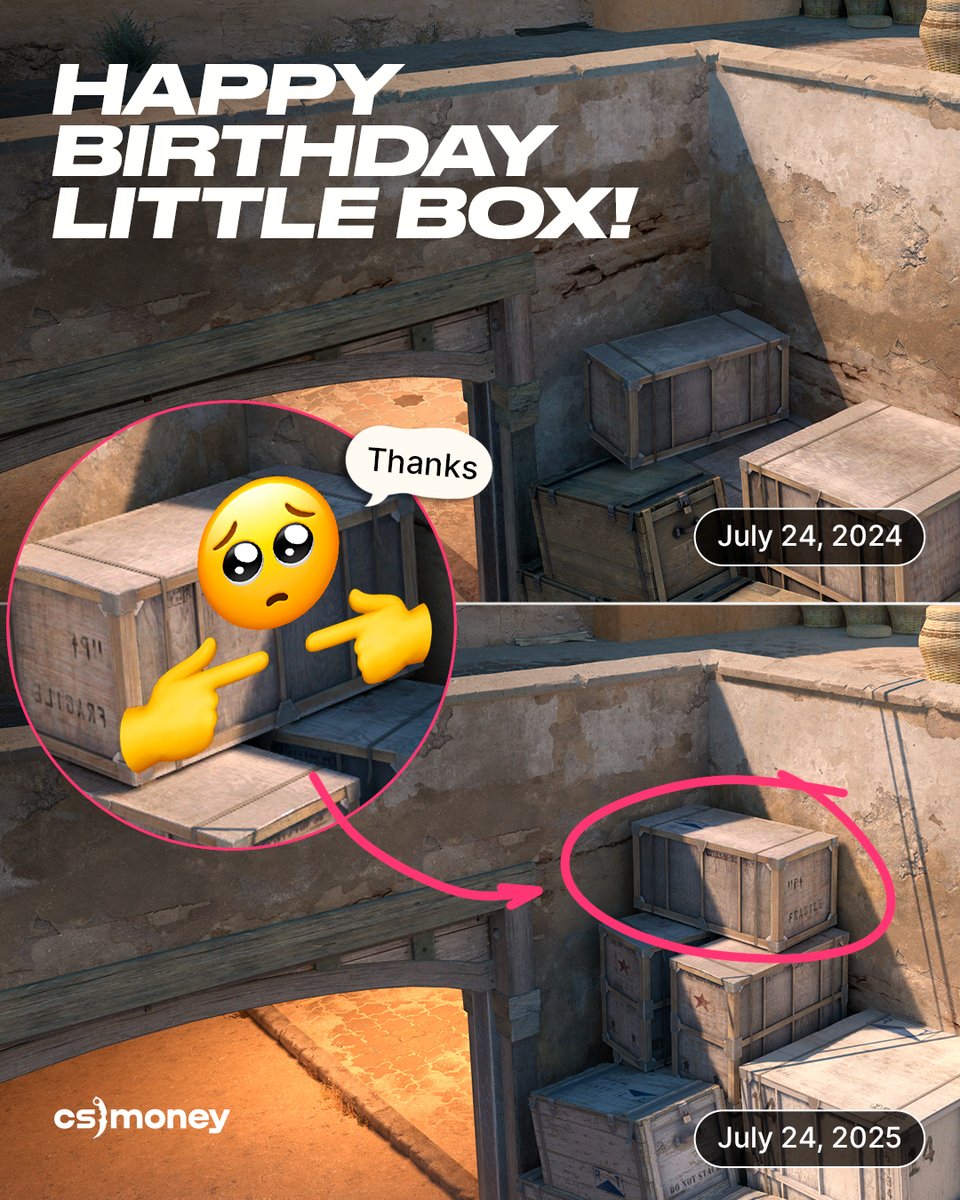 csmoneytrade's tweet image. 😱 Happy birthday, the most useless thing ever: short box on Dust 2 worth a 1.5 GB update.
Anyone even uses it?