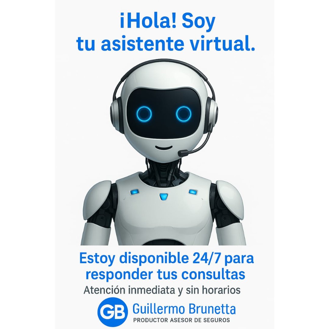 gbrunetta's tweet photo. 👉Ahora podes consultarme 24/7, siempre estando cerca.
Ingresando a mi web 🌐https://t.co/eiPdUyUDBd, además de consultar los distintos Seguros, además podrás chatear con ✔️Argenta tu Asesor Virtual. https://t.co/Cfe23dn8eM