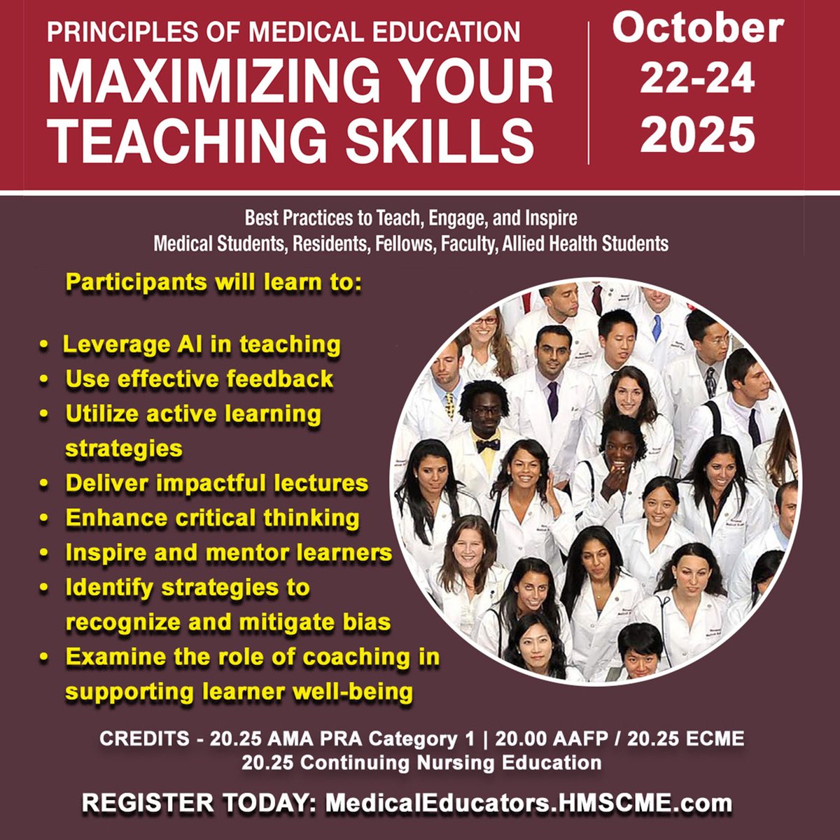 BIDMC_Education's tweet image. Want to up your teaching game? Want to leverage #ArtificialIntelligence in your teaching? Design a stellar #curriculum? If you answered yes to any of these, then this course is for you! 🚨 REGISTER TODAY! medicaleducators.hmscme.com
#MedTwitter #MedEd