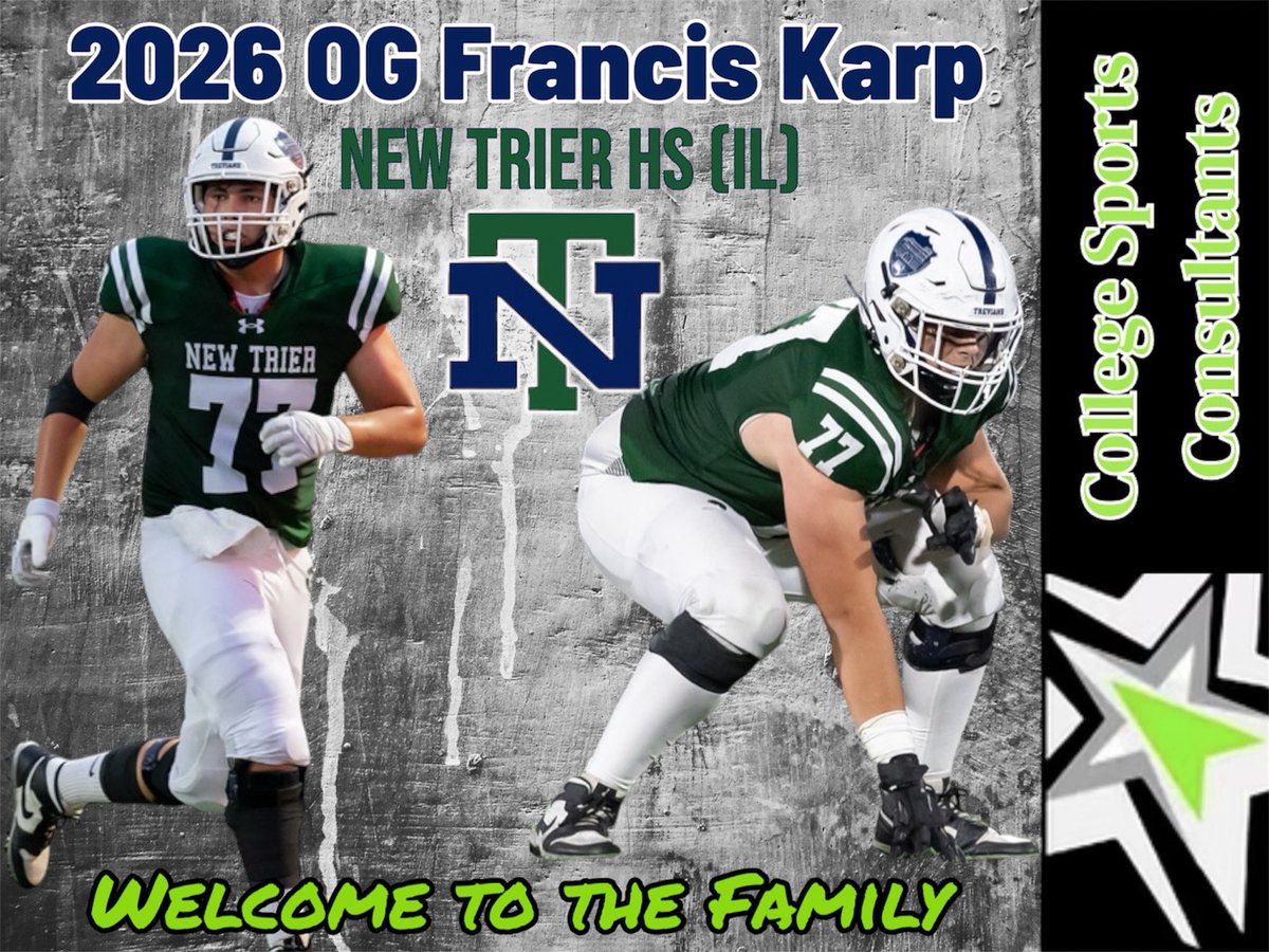 ⭐️Coach Steve D'Anna⭐️ (@stevedanna1) on Twitter photo 🏈 2026 OG Francis Karp 🏈
New Trier HS (IL)
#cscrecruits #collegesportsconsultants #playnextlevel
<a href="/FrancisKarp77/">Francis Karp</a> <a href="/cscrecruits/">College Sports Consultants - Coach Steve</a> <a href="/VSEAthletics/">VSE Athletics</a> <a href="/CoastalDigitalN/">Coastal Digital Network</a> <a href="/KamRaymond2026/">Kam Raymond</a> <a href="/ryan_healey001/">Ryan Healey</a> <a href="/TrentLewis1205/">Trent Lewis</a> <a href="/ErvMP4/">Erv manuel-Philips</a> 🏈 2026 OG Francis Karp 🏈
New Trier HS (IL)
#cscrecruits #collegesportsconsultants #playnextlevel
<a href="/FrancisKarp77/">Francis Karp</a> <a href="/cscrecruits/">College Sports Consultants - Coach Steve</a> <a href="/VSEAthletics/">VSE Athletics</a> <a href="/CoastalDigitalN/">Coastal Digital Network</a> <a href="/KamRaymond2026/">Kam Raymond</a> <a href="/ryan_healey001/">Ryan Healey</a> <a href="/TrentLewis1205/">Trent Lewis</a> <a href="/ErvMP4/">Erv manuel-Philips</a>
