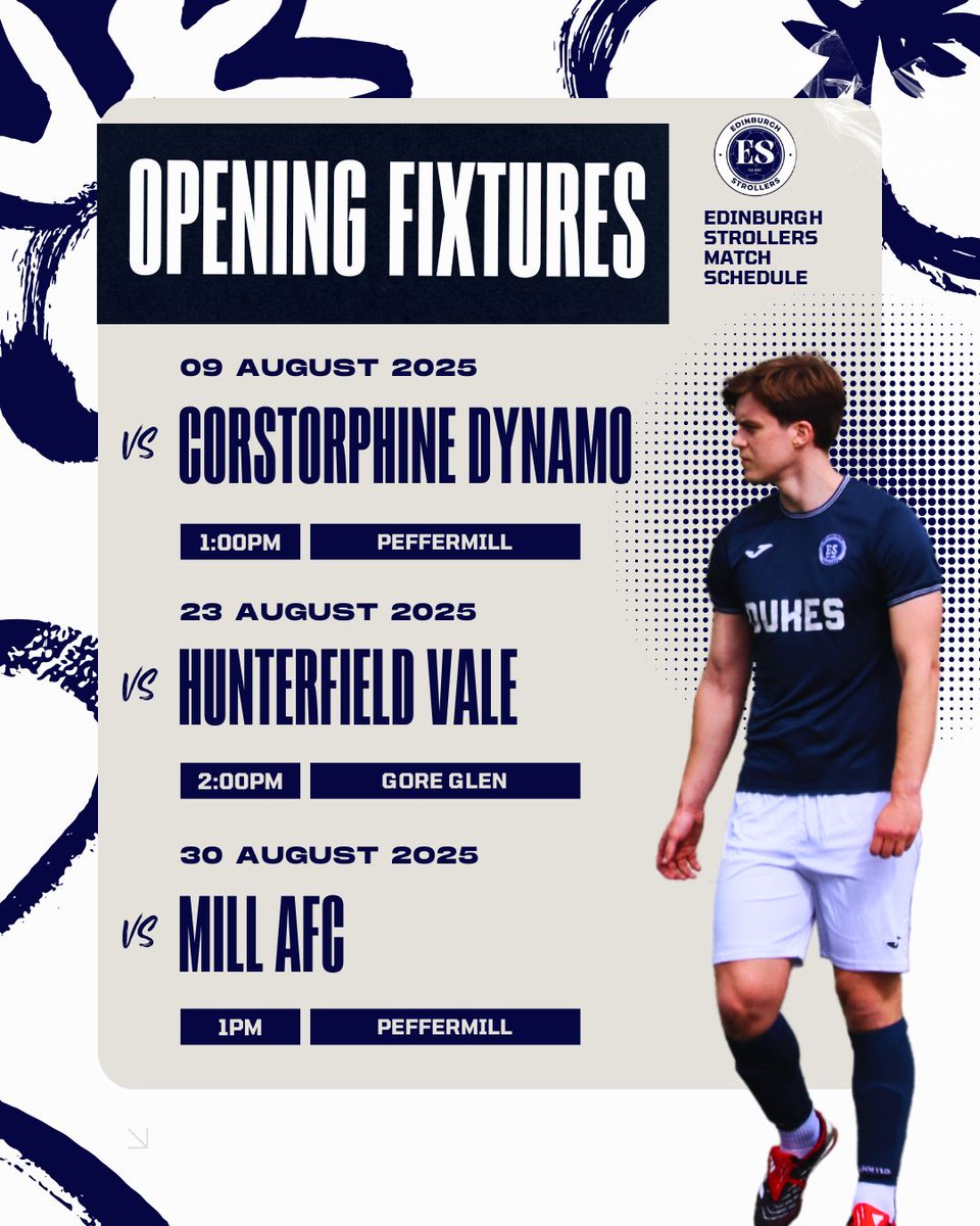 Edinburgh Strollers (@edinstrollersfc) on Twitter photo 📅 | Opening Fixtures
Our opening 3 fixtures of the season, after the completion of the Champions Cup, include all 3 of the newly promoted sides. We begin our league campaign with a home fixture vs <a href="/CorrieDynamoFC/">Corstorphine Dynamo CFC</a>🤝
Sponsors:
Dukes
Earl of Marchmont
<a href="/ChiroEdinburgh/">EdinburghChiro</a>
🔵⚪️🔵⚪️ 📅 | Opening Fixtures
Our opening 3 fixtures of the season, after the completion of the Champions Cup, include all 3 of the newly promoted sides. We begin our league campaign with a home fixture vs <a href="/CorrieDynamoFC/">Corstorphine Dynamo CFC</a>🤝
Sponsors:
Dukes
Earl of Marchmont
<a href="/ChiroEdinburgh/">EdinburghChiro</a>
🔵⚪️🔵⚪️