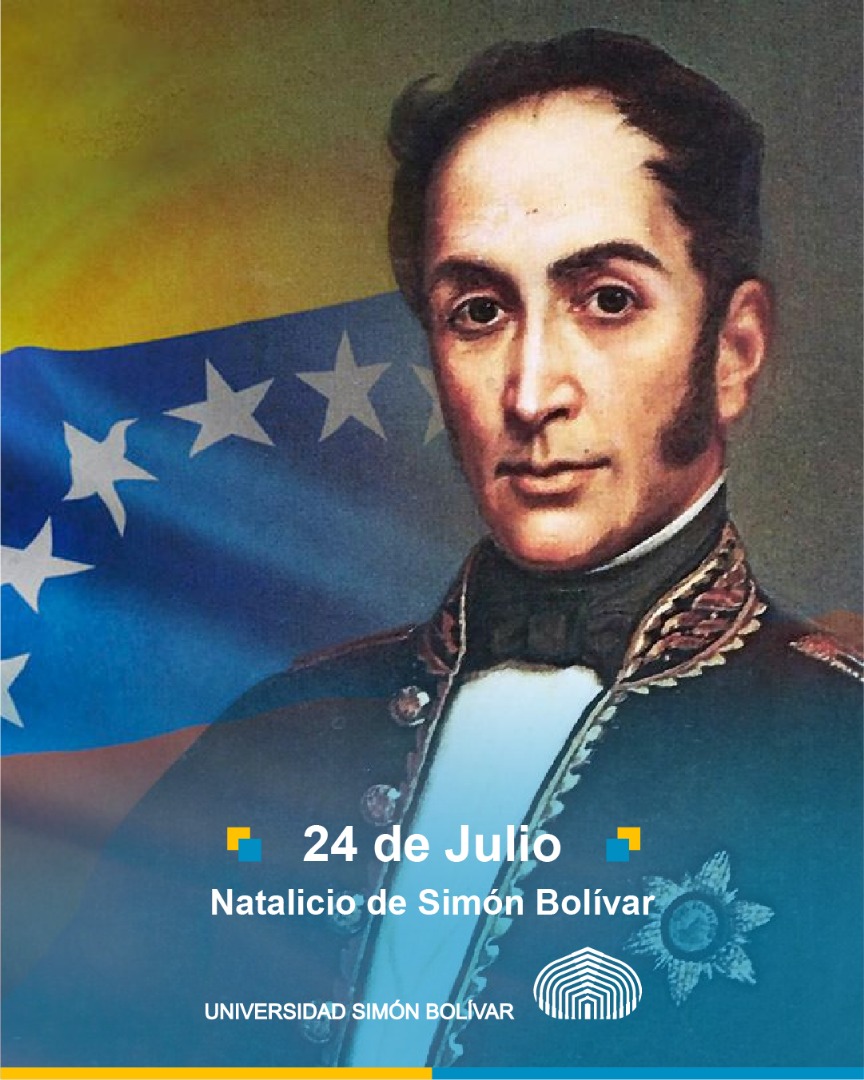 campusb's tweet image. Cada 24 de julio conmemoramos el nacimiento de uno de los próceres más emblemáticos de nuestra historia, Simón Bolívar. La efeméride nos invita a recordar su legado y su lucha por la libertad y la unión de nuestros países. #usbnoticias #USBve #campusb