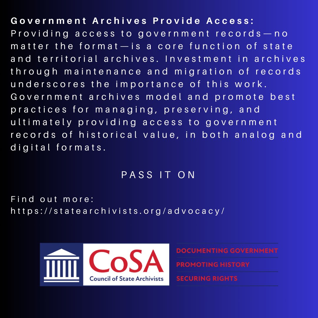 CoSA (@statearchivists) on Twitter photo 