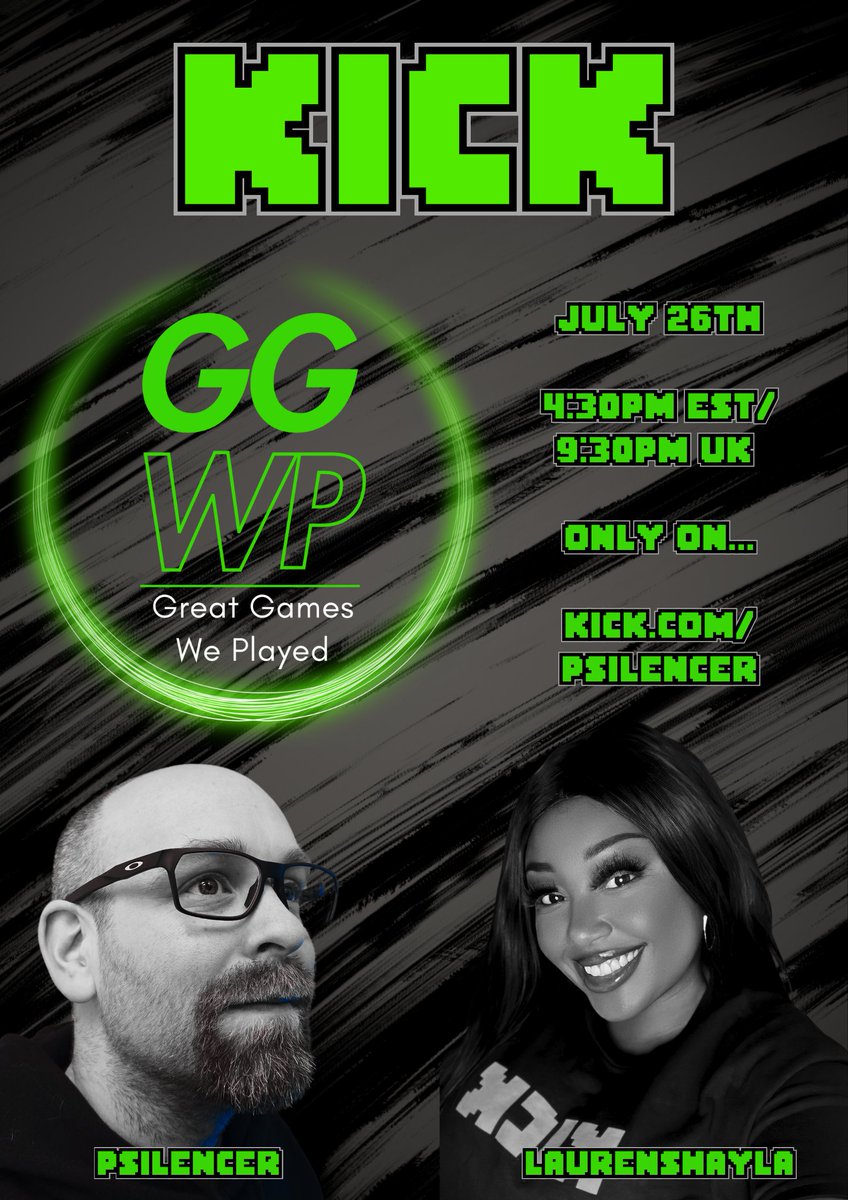ThePsilencer's tweet image. I am so excited to announce that we are bringing the Queen of Kick @laurenshay_la to be part of the GGWP Podcast SEASON FINALE!
I cant wait to talk to Lauren about her journey with games through life and how it all began!
Tune in 4:30PM EST (9:30PM UK) this Saturday 26th!π