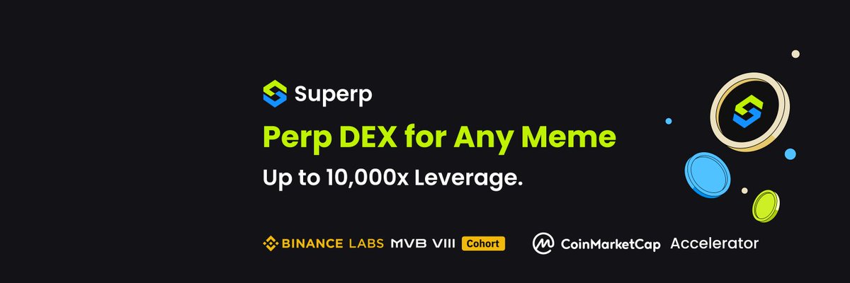Yyounghaz1's tweet image. What if $DOGE, $PEPE, or even your favorite meme could go 10,000x?
That’s what @Superp_xyz is building.
Meme futures. Massive leverage. True decentralization.
🔥 This is not a drill.
#Superp #PerpDEX #BinanceLabs