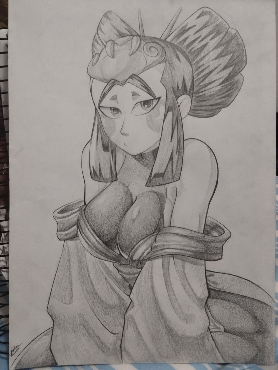 HisnBr's tweet image. Um desenho da Kaze, gostei de desenhar ela