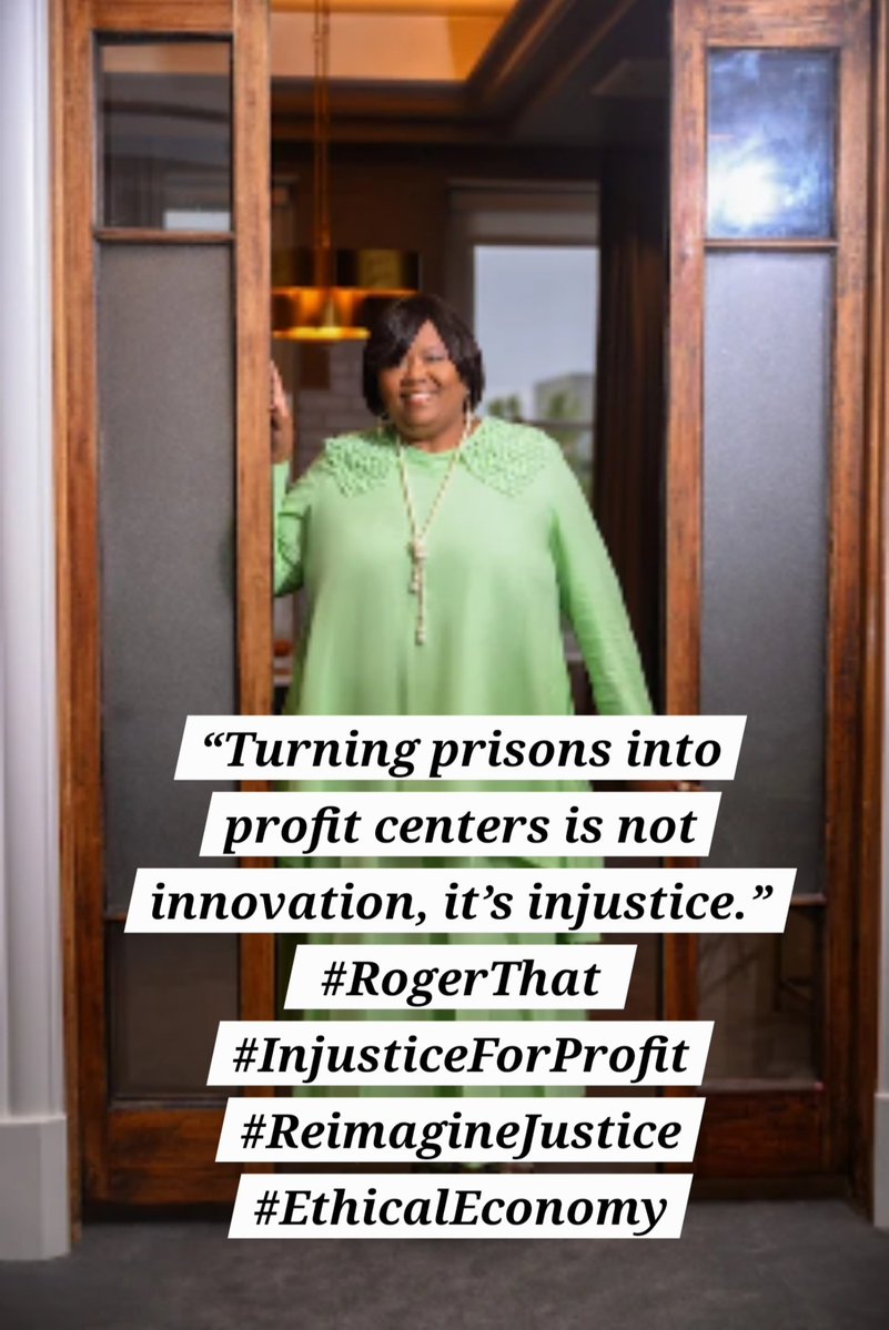 rechfoundation's tweet image. “Turning prisons into profit centers is not innovation. It&apos;s injustice.” #RogerThat 
#InjusticeForProfit #ReimagineJustice #EthicalEconomy #helpinthehouse #Solutionist #iamaningredient #justicegeneral