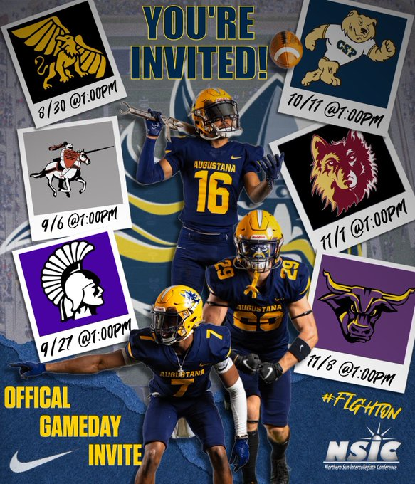 alexander_huhn1's tweet photo. So excited to receive this gameday invite from @CoachBKearsley!
Very stoked at this opportunity to get up to Sioux Falls and find out what the @GoAugie Vikings are all about up close!
#AGTG #NSIC #FlightOn #ClassOf2027 #OLProspect https://t.co/j7kFlQffFd