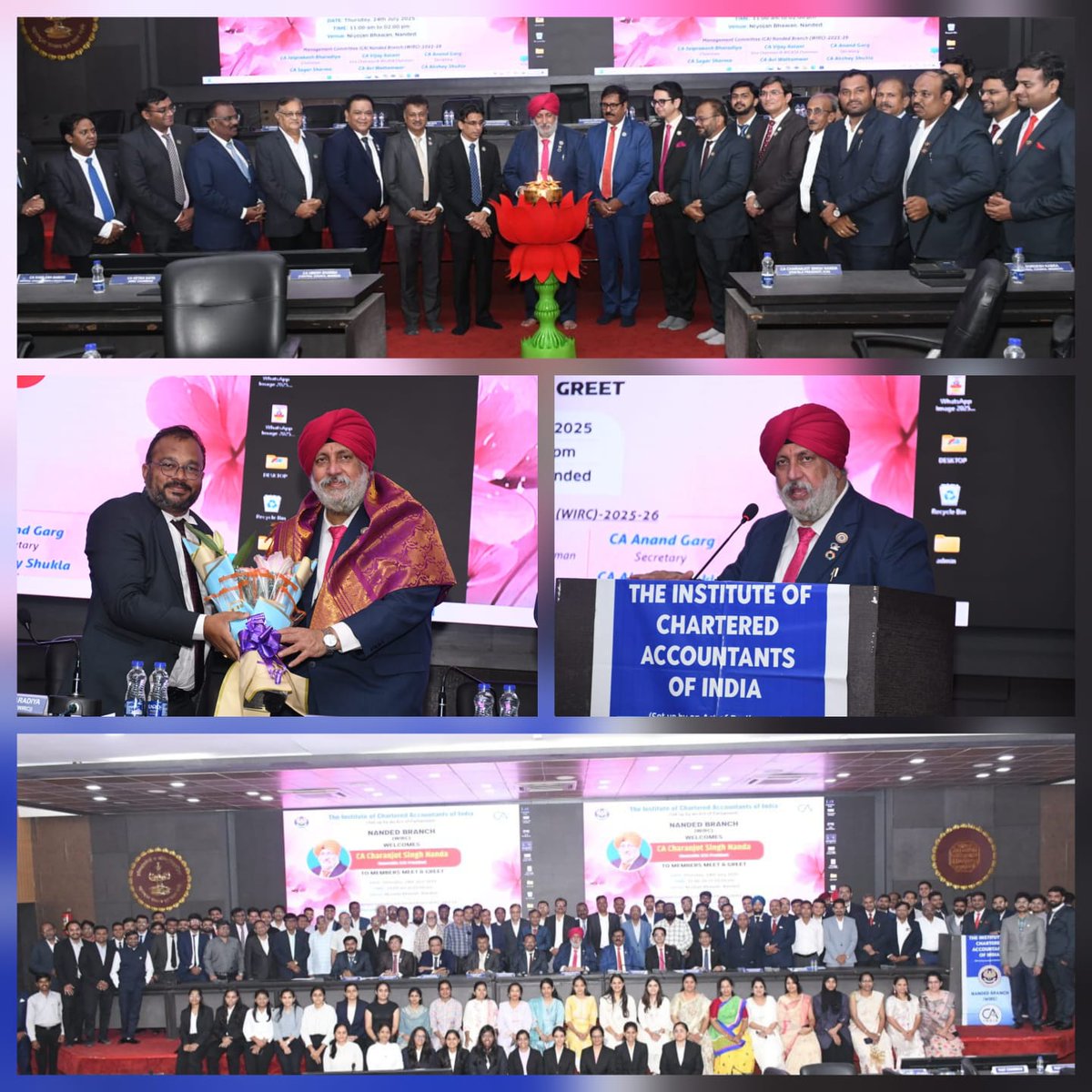 theicai's tweet image. CA. Charanjot Singh Nanda, President interacted with members at the Seminar and Members’ Meet in Nanded, joined by CCMs, WIRC and Branch Members.
He emphasized the importance of ethical governance, digital empowerment and a visionary approach to professional growth.
#Vishwasniya