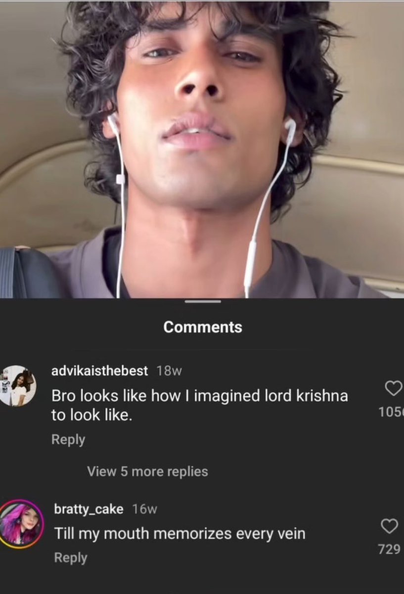 flyingpebbles's tweet image. >Indian guy posts a reel
>Indian girl compares him to lord krishna
>White girl fetishises him