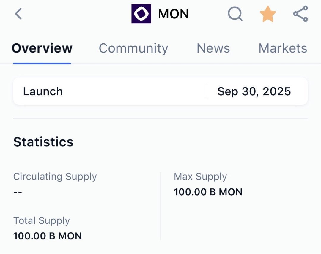 Animesh ๐๏ธ monad (@web3_animesh) on Twitter photo Breaking news ๐๏ธ 
Monad total supply: 100 B 
Circulating supply: TBA 
PRICE: TBA 
100B MCAP = 1$ per token
10 B MCAP= 0.1$ PER TOKEN 
I think they add a extra " 0 " ๐
I don't think moand total supply 100B 
What's is your opinion 
Let  comment below
Still Gmonad to those who Breaking news ๐๏ธ 
Monad total supply: 100 B 
Circulating supply: TBA 
PRICE: TBA 
100B MCAP = 1$ per token
10 B MCAP= 0.1$ PER TOKEN 
I think they add a extra " 0 " ๐
I don't think moand total supply 100B 
What's is your opinion 
Let  comment below
Still Gmonad to those who