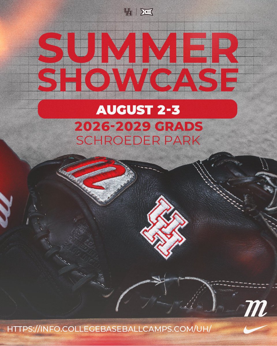 🚨Summer Showcase is filling up🚨

Don’t miss your opportunity to come perform in front of coaches August 2-3!

Register your spot at the link below!

info.collegebaseballcamps.com/UH/

Go Coogs!