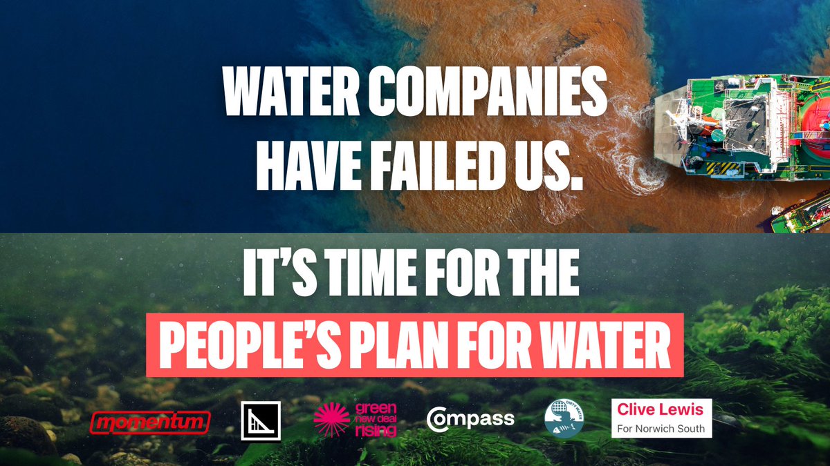Compass (@compassoffice) on Twitter photo šPrivatisation broke our water system. We need public ownership instead.
Thatās why we're backing the Peopleās Plan for Water alongside <a href="/PeoplesMomentum/">Momentum š¹</a> <a href="/Autonomy_Inst/">The Autonomy Institute</a> <a href="/GNDRising/">Green New Deal Rising</a> <a href="/XRebellionUK/">Extinction Rebellion UK š</a> <a href="/labourlewis/">Clive Lewis MP</a>
Add your name: actionnetwork.org/forms/water-be⦠šPrivatisation broke our water system. We need public ownership instead.
Thatās why we're backing the Peopleās Plan for Water alongside <a href="/PeoplesMomentum/">Momentum š¹</a> <a href="/Autonomy_Inst/">The Autonomy Institute</a> <a href="/GNDRising/">Green New Deal Rising</a> <a href="/XRebellionUK/">Extinction Rebellion UK š</a> <a href="/labourlewis/">Clive Lewis MP</a>
Add your name: actionnetwork.org/forms/water-beā¦