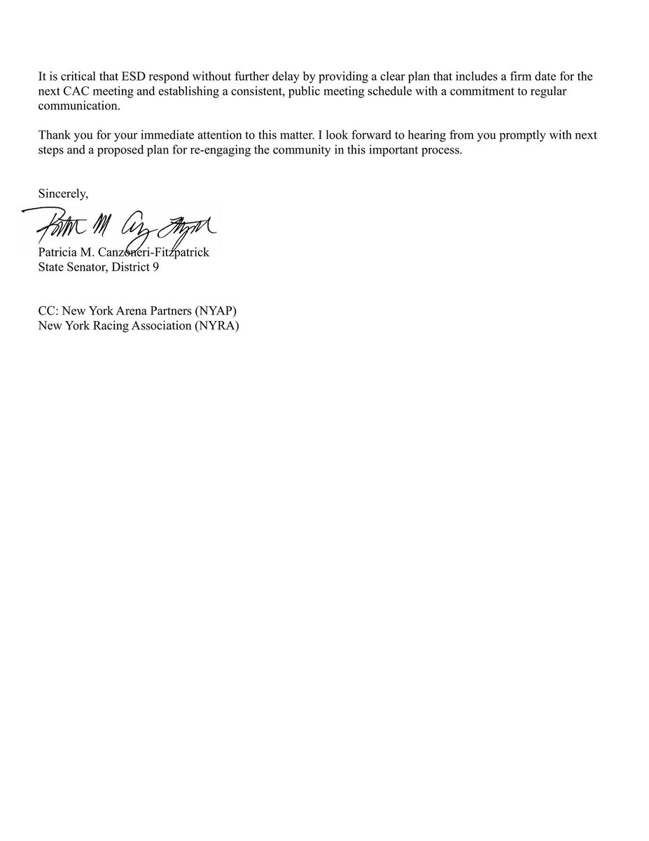 Elmont families have been waiting a long time for their promised community center. I’ve sent a letter to Empire State Development requesting an update and urging them to keep the community informed. Our residents deserve clarity on this important project.
