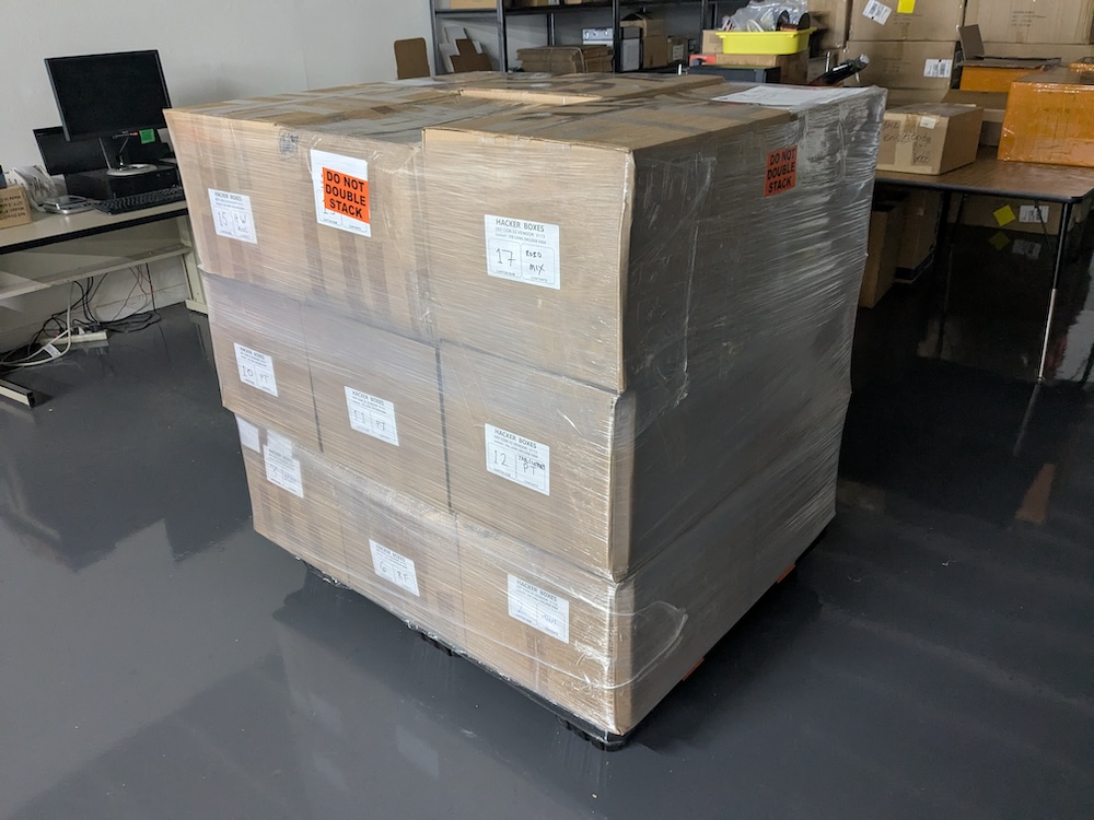 HackerBoxes's tweet image. Another year&apos;s hard work (understatement on a cosmic scale) has made it into Georgia.  It&apos;s a long, strange trip from South Florida Swamp to the Nevada Desert. #RoadToDefcon #Defcon33