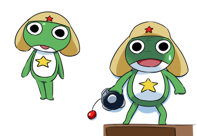 最近描いてたケロロ軍曹
1stシーズンの平べったいケロロが好き 