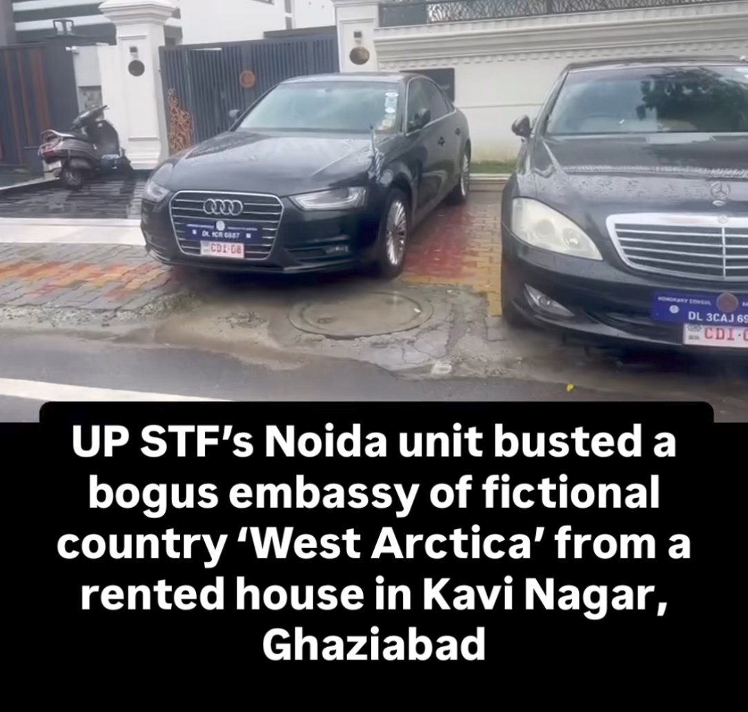 mrtechsense's tweet image. This guy was running a FAKE EMBASSY of West Arctica in Uttar Pradesh WTFFF 😭