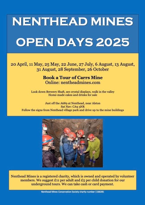 VisitEden's tweet image. Join one of the Carrs Mine Trips and Open Days at Nenthead Mines.
An Underground Adventure – See how people worked in times past, with Geology and Industrial History.
orlo.uk/7xj9b