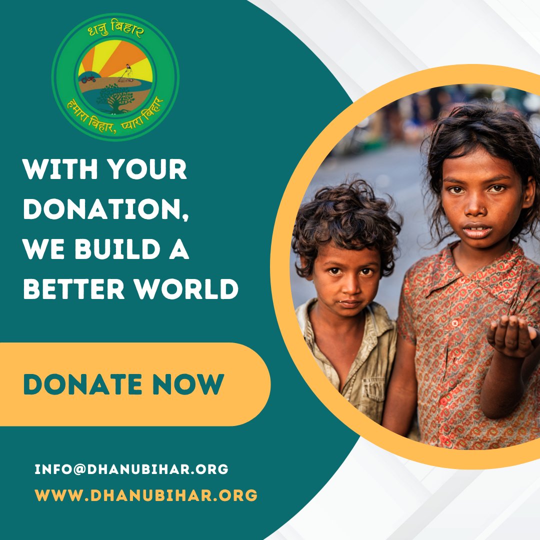 🌍 With Your Donation, We Build a Better World
Support education, food, shelter &amp; empowerment.

Small help = big change.

🙏 Donate Now
🌐 dhanubihar.org

#DhanuBiharTrust #GiveHope #DonateToday