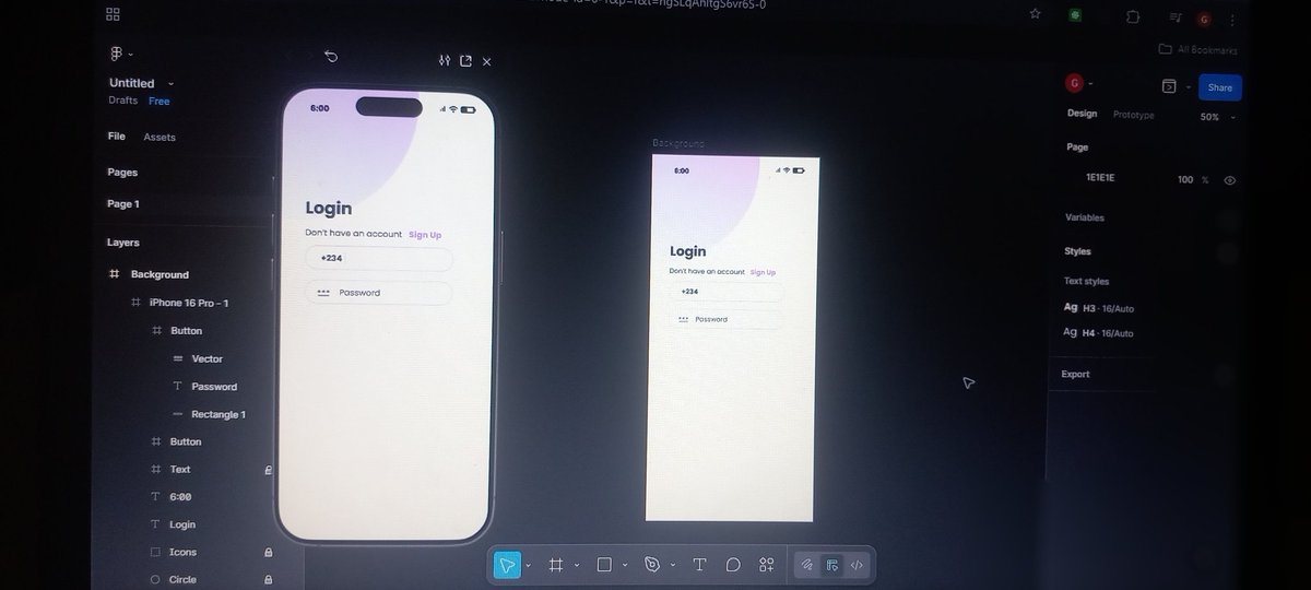 Crownn_007's tweet image. Designed a 
 Login &amp;amp; Signup UI in Figma ✨️

Learning process...... 
#Design #Figma #Learningprocess