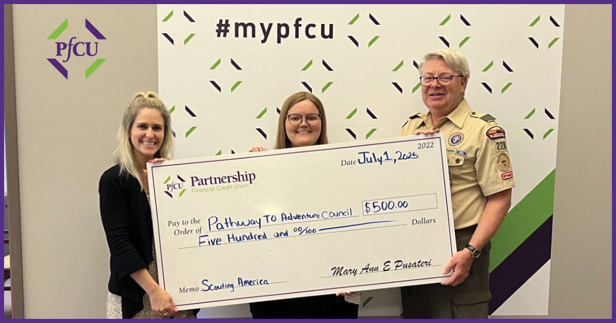 PFCU is a proud supporter of Pathway to Adventure, Scouting America.  They deliver the nation’s leading youth program for character development and values-based leadership training, serving more than 13,600 youth across Chicagoland and NW Indiana.  #mypfcu