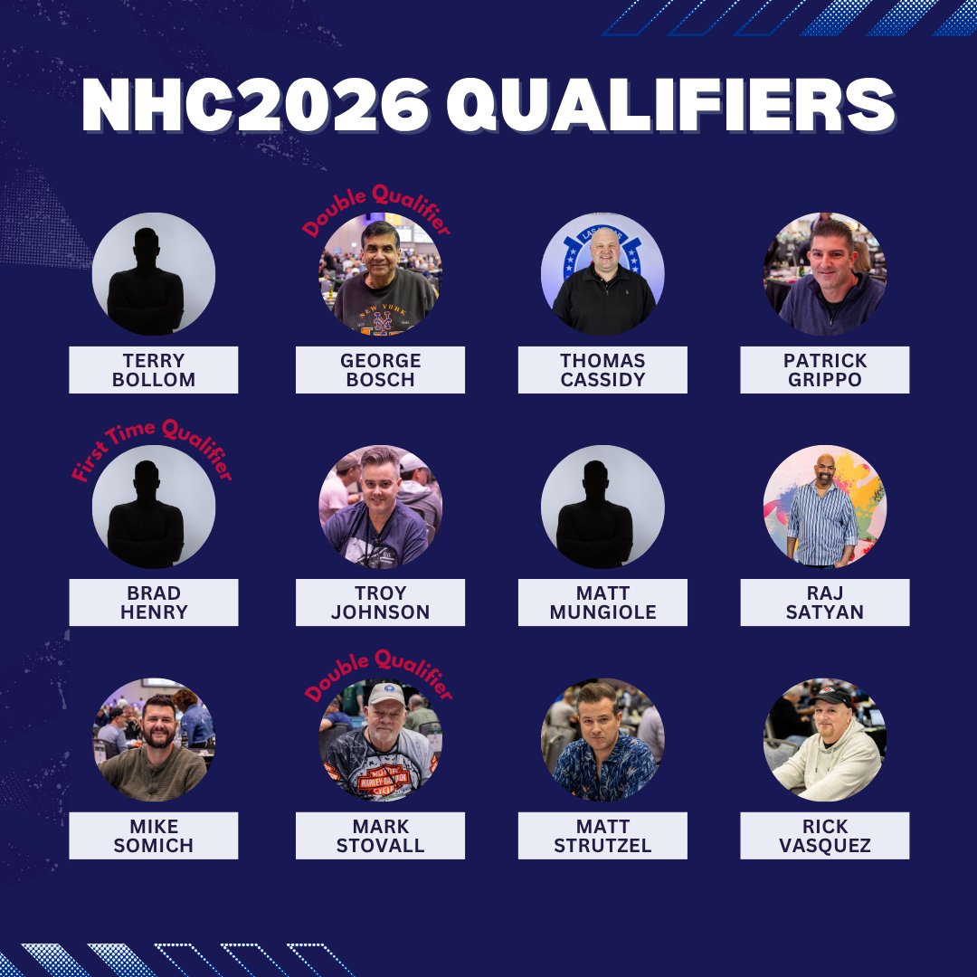 NTRA's tweet image. Congratulations to these NHC2026 Qualifiers from Monmouth Park, Horseplayers.com and Horsetourneys.com