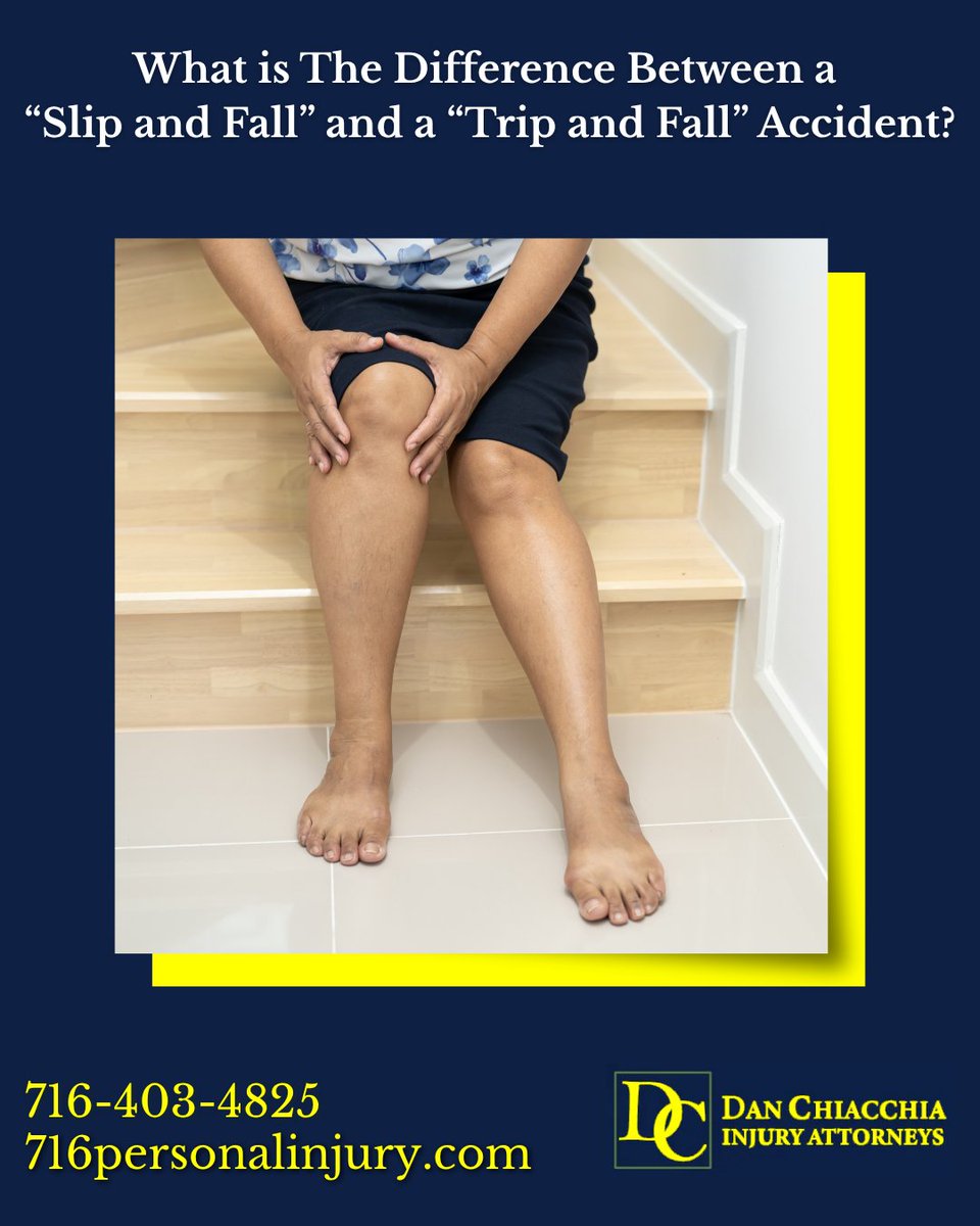 A slip and fall typically causes a backward fall from a loss of traction. A trip and fall usually leads to a forward fall caused by an obstacle or uneven surface. Knowing the difference can be important. Dan Chiacchia Injury Attorneys is here to help.