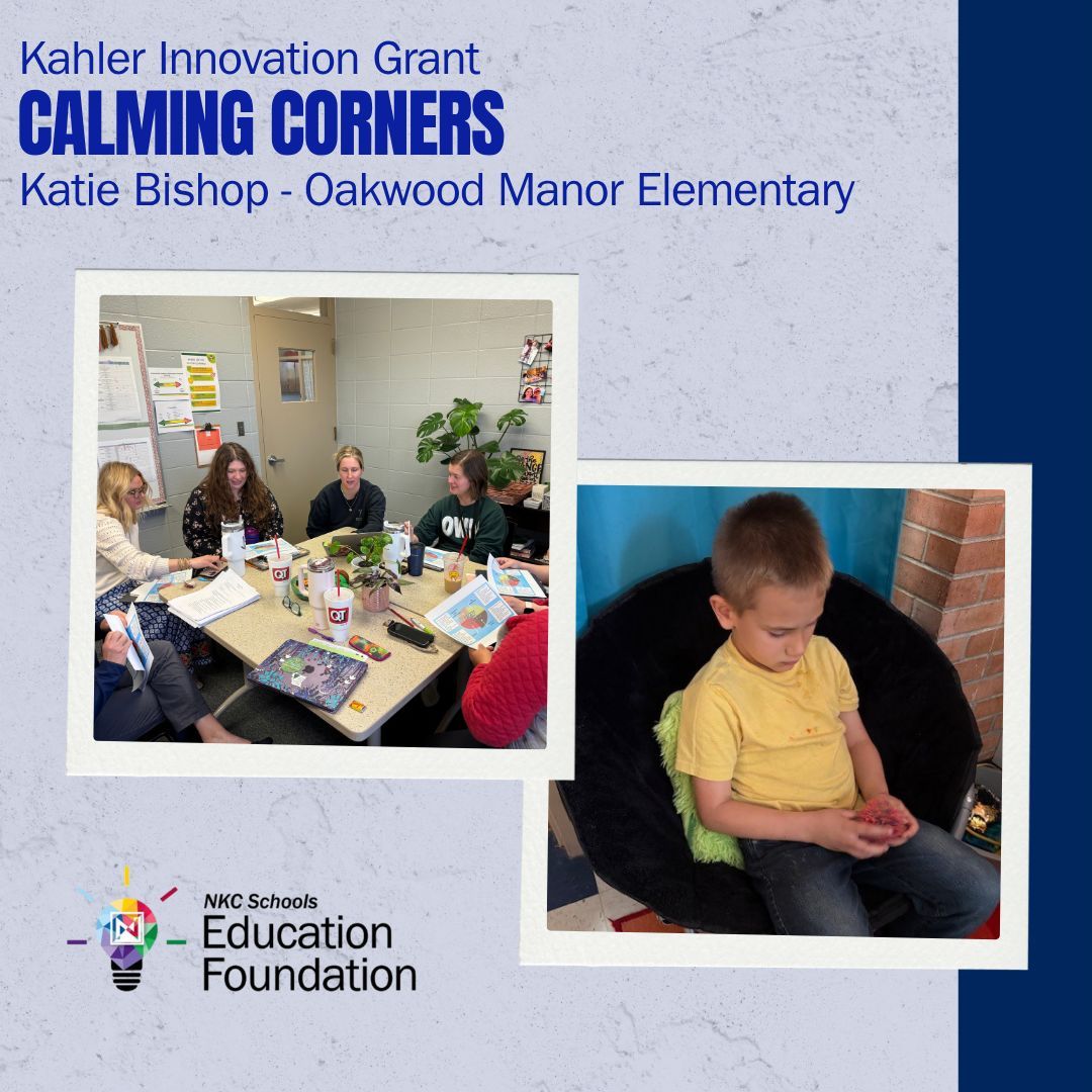 NKCEdFoundation's tweet image. Kahler Grant Spotlight: Calming Corners at @Oakwood_Manor💚
Thanks to Katie Bishop's 24-25 Kahler Grant, every classroom now includes trauma-informed tools to help 280+ students self-regulate and return to learning with confidence.
#WeCreateBrightFutures #LightingtheWay